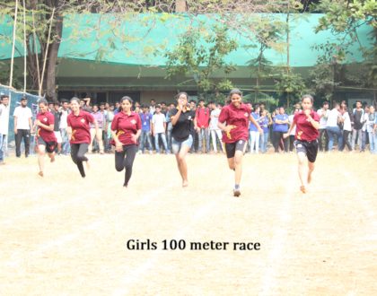 Girls 100 meter race
